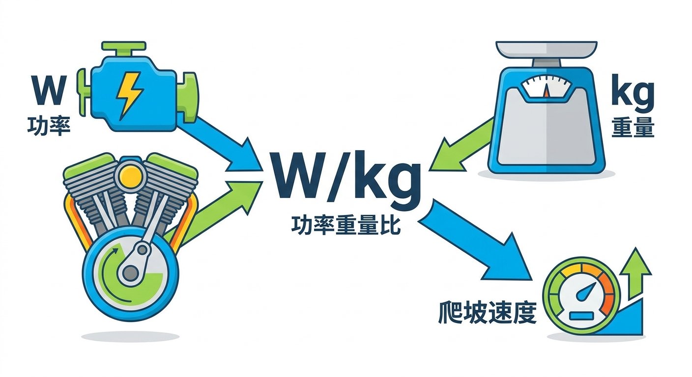 W/kg 功率重量比資訊圖